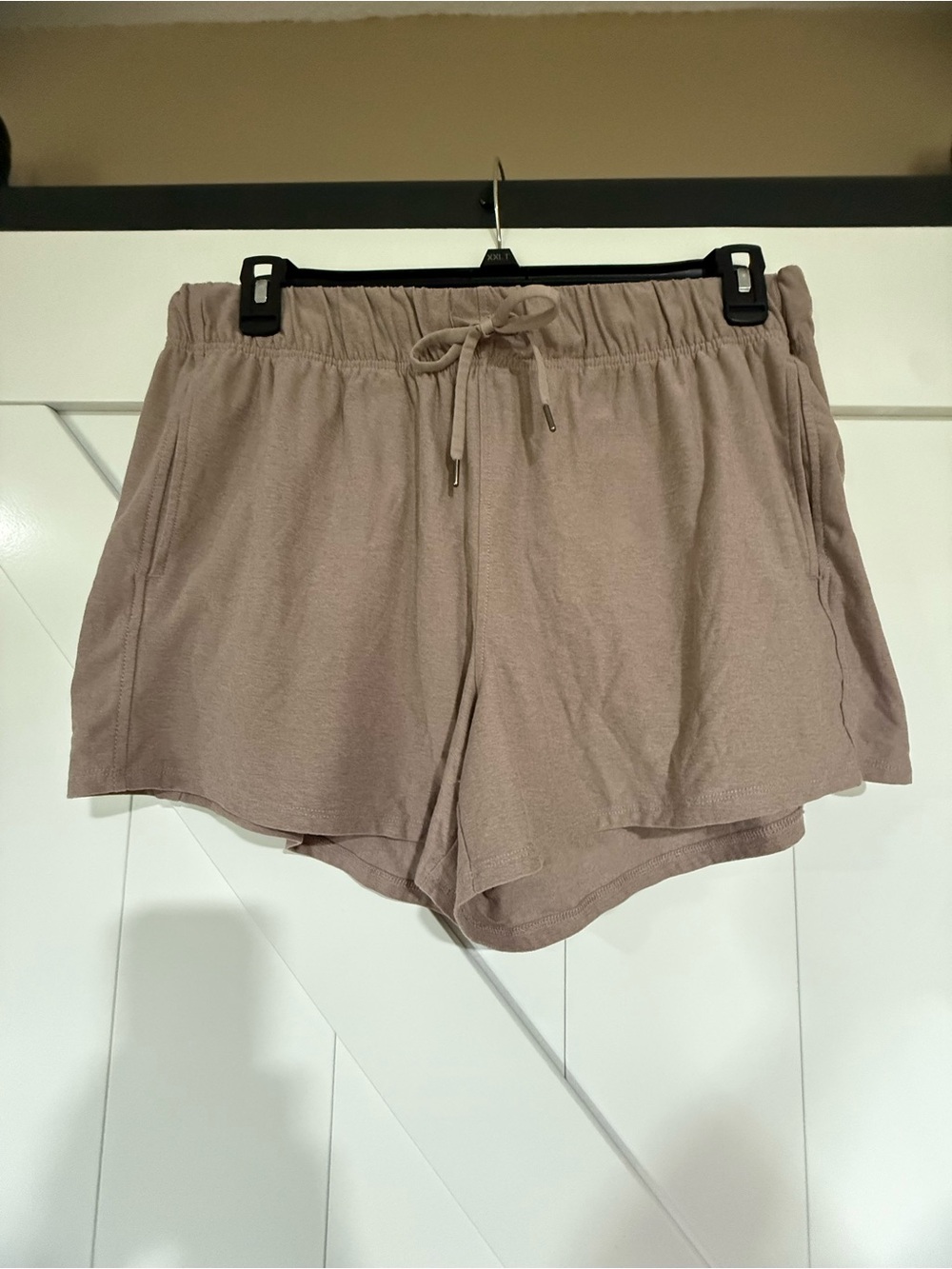Athletic Works Women's Taupe Drawstring Athletic Shorts
